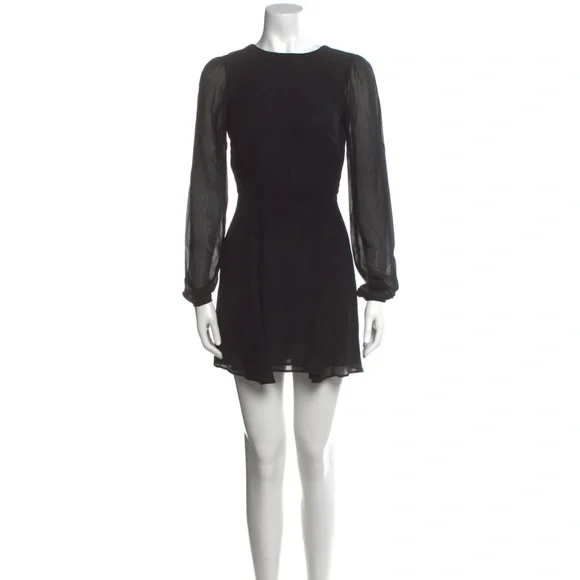 princess polly baby blue dress Buy Reformation Black Vivien Mini Dress in Knit For Women Online main image 0